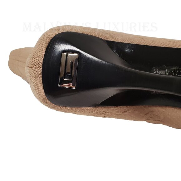 GUCCI BOOTS TOM TECHNICAL GG LOGO NUDE JERSEY DOUBLE G LOGO HEEL sz 38 8 - Picture 10 of 15